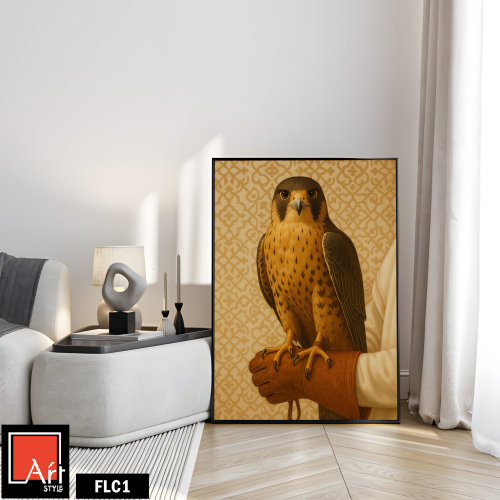 FLC1 لوحة فنية لصقر عربي أصيل