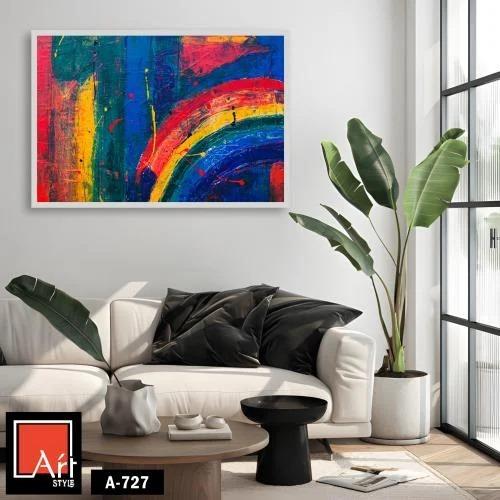 A727 لوحة فنية تجريدية نابضة بالحياة تتألق بمزيج م...