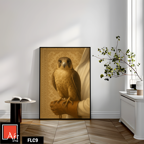 FLC9 لوحة صقر، يد صقّار، تراث عربي.