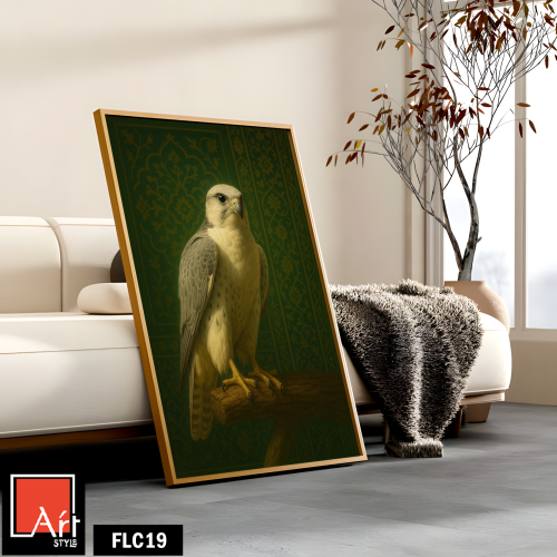 FLC19 لوحة صقر، أخضر زمردي، فخامة هادئة.