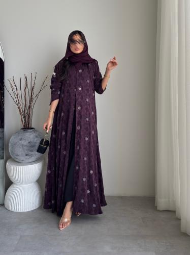 فيسكوز لوسيل عنابي مقصّب تركي طبيعي