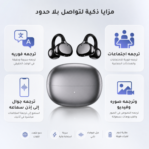 سماعة لاسلكية الذكية للترجمة الفورية من موج ماكس