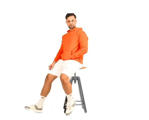 هودي رجالي جرين سبورت 4008OMRG - برتقالي