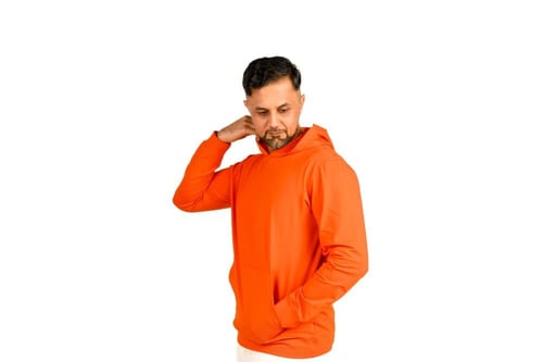 هودي رجالي جرين سبورت 4008OMRG - برتقالي