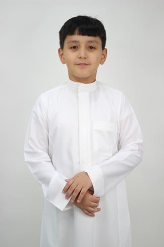 ثوب روعة الصفا مطرز سحاب ساده E338