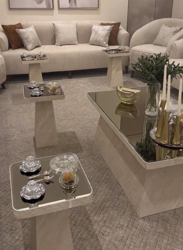 طاولة طقم بديل رخام