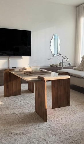 طاولة ضيافة رخام ترافنتينو