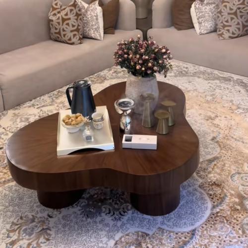 طاولة قهوة ارضيه جوز