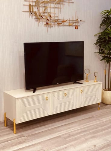 طاولة بلازما خشبي طبيعي