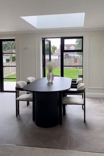 طاولة طعام سنديان 4 كراسي