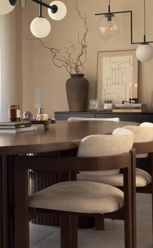 طاولة طعام خشب 6 كراسي