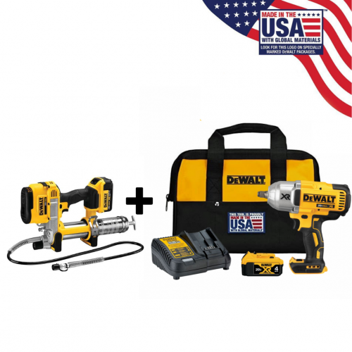 طقم مفك صواميل و مسدس تشحيم للميكانيكا