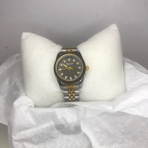 ساعة شبيه رولكس أطفال عصرية ذات كرستال براق، مطلية...