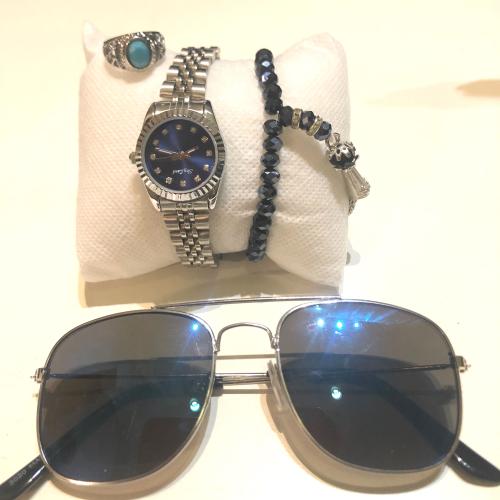 4 قطع من مجموعة الطفل المدلل ,سبحة ,خاتم ,ساعة يد...