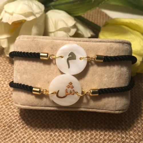 سوار أطفال نقش أحرف خاصة فاخر ,أسود/ذهبي