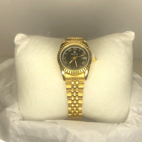 ساعة أطفال شبيه رولكس عصرية لون ذهبي، طلاء عالي ال...