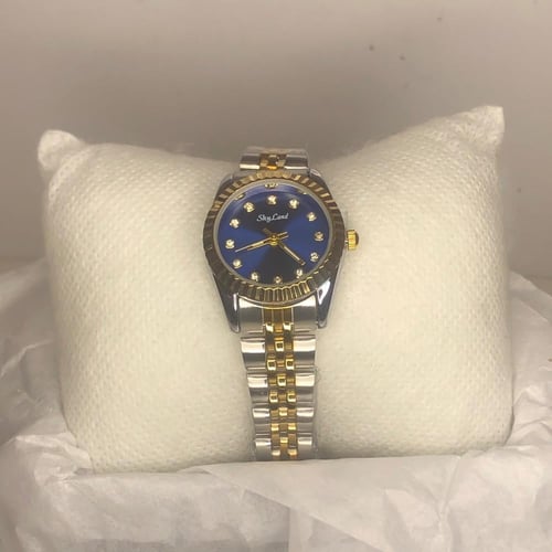 ساعة شبيه رولكس أطفال عصرية ذات كرستال براق، مطلية...