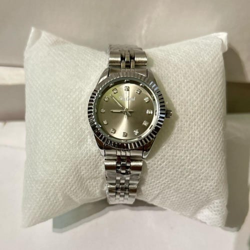 ساعة شبيه رولكس أطفال عصرية ذات كرستال براق، مطلية...