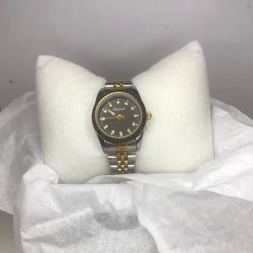 ساعة شبيه رولكس أطفال عصرية ذات كرستال براق، مطلية...