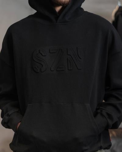 Black hoodie with SZN logo