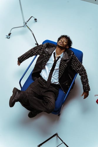 Studded real leather biker jacket - SZN