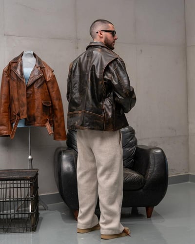 Dark Brown Genuine Leather jacket
