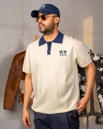 Knitted Polo Shirt - Creamy