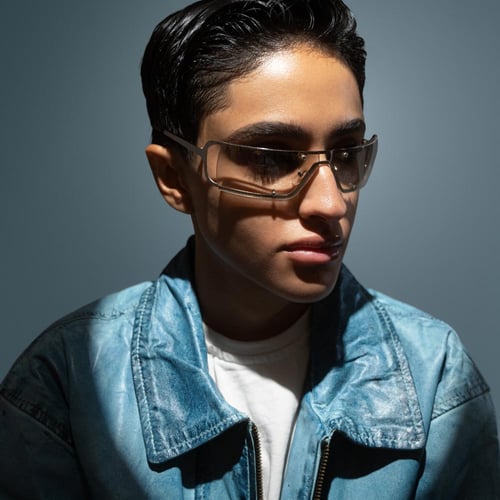 Blue natural suede jacket