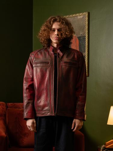 Luxury Natural Suede Jacket – Maroon
