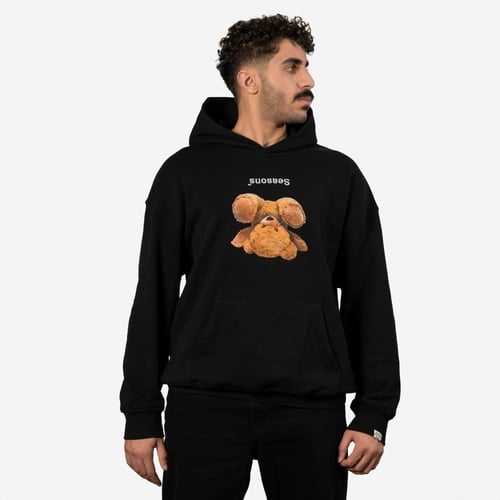 BLACK TEDDY BEAR HOODIE