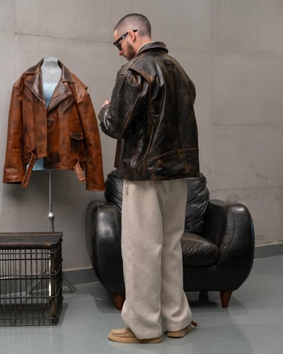 Dark Brown Genuine Leather jacket