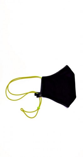 Polyester black face mask-Yellow