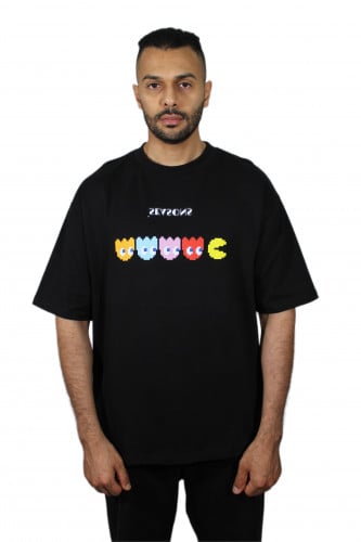 Black pac man t shirt