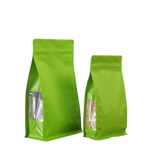 (25) كيس أخضر بسحاب ونافذة جانبية 250 جرام