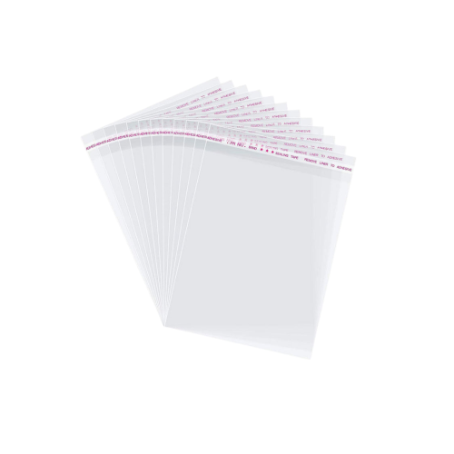 مجموعة (100) كيس شفاف بلاصق - 22*10 سم