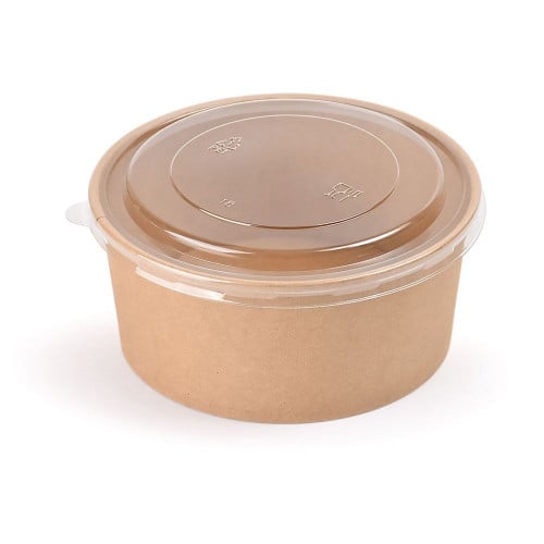 10 زبدية ورق كرافت بغطاء شفاف 24 اونص /150مم