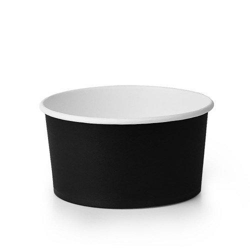 10 زبدية ورقية اسود بغطاء شفاف 32 اونص