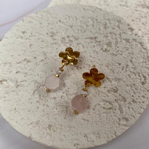 حلق روز كوارتز وردة