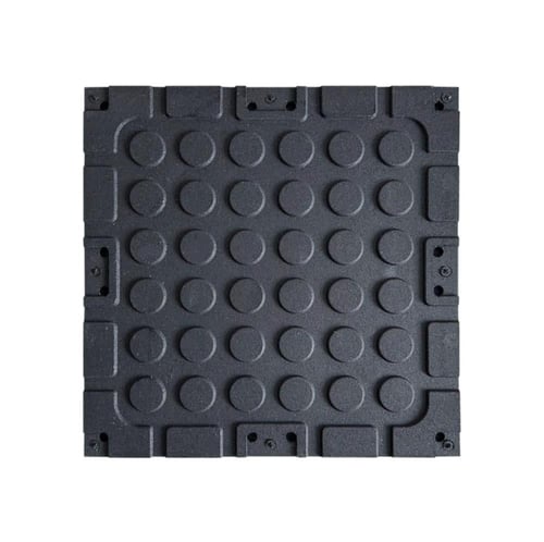 بلاط مطاطي اسود منقط ابيض فاخر - Rubber floor