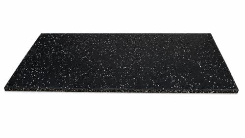 بلاط مطاطي اسود منقط ابيض فاخر - Rubber floor