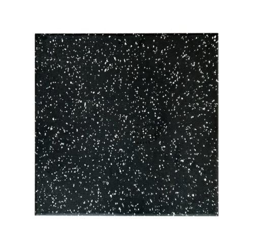 بلاط مطاطي اسود منقط ابيض فاخر - Rubber floor