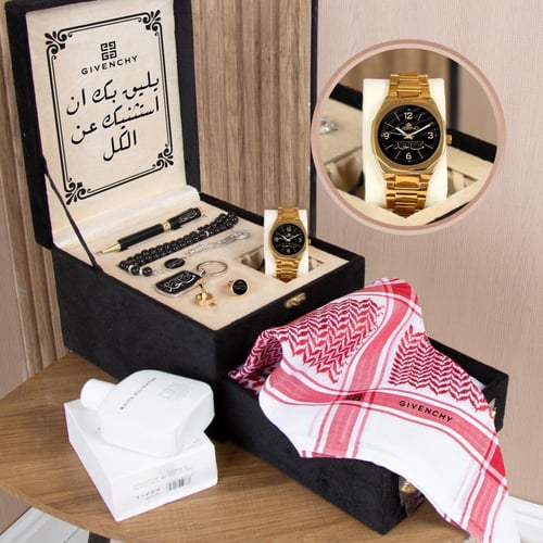 بوكس رجالي بوكس ساعة مع شماغ