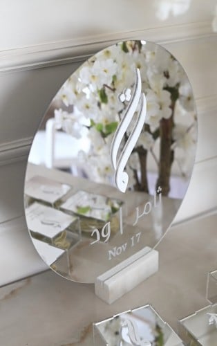 ستاند مرايا مع قاعدة رخام طبيعي