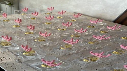 ١٠ علب اكريلك مع تولة كريستال