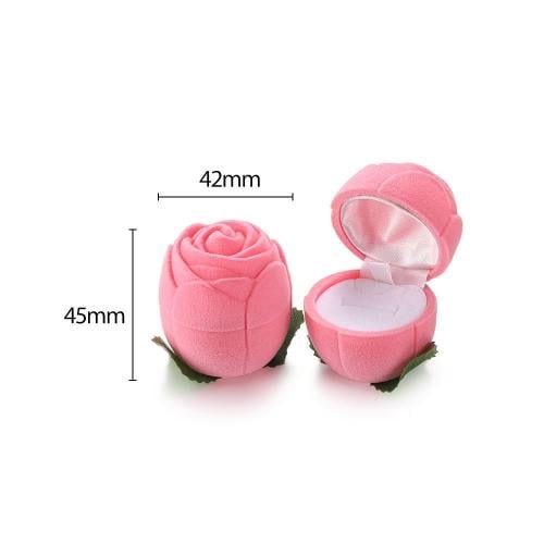 علبة خاتم بشكل وردة