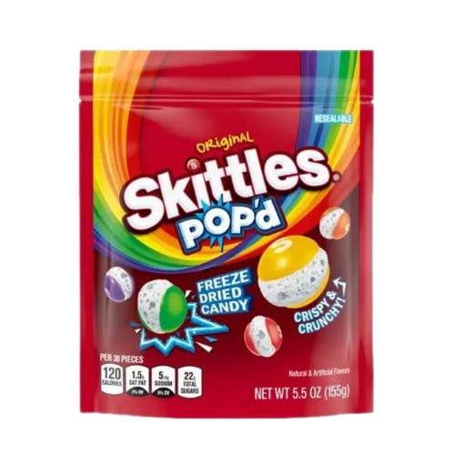 حلوى سكيتلز المجففة - Original Skittles Pop’d Free...