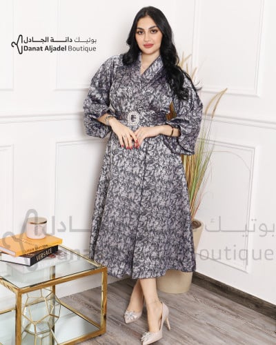 DJ#49 فستان جاكار اسود