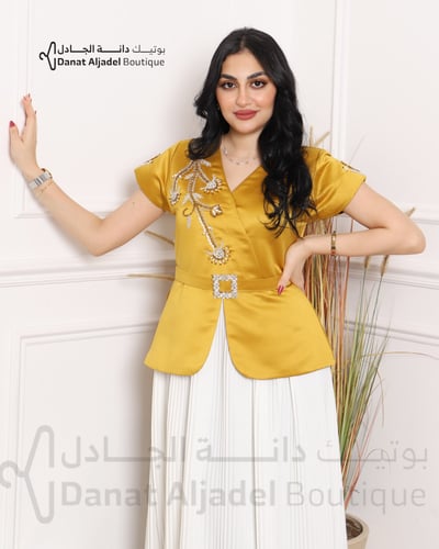 فستان بيليسييه وستان شك كموني ذهبي DJ#53