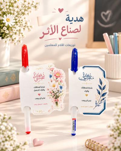 توزيعات اقلام للمعلمين