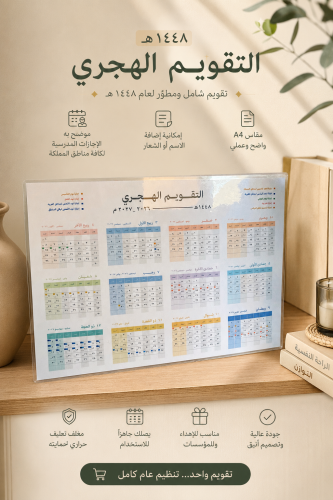 Wall calendar 1447 AH